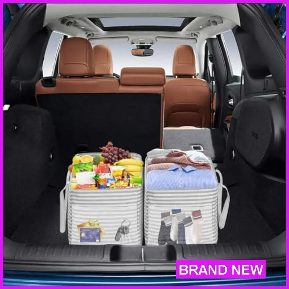 Standing Utility Tote Bag Foldable Reusable Grocery Storage Large Capacity